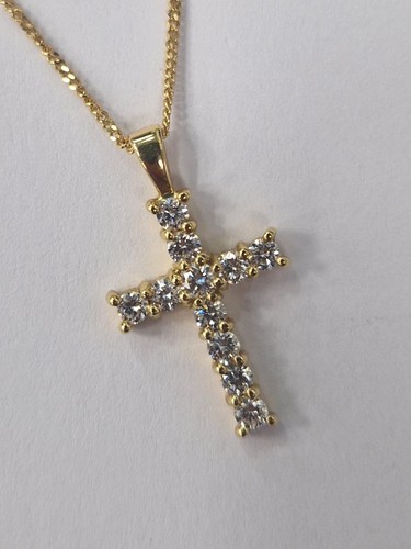 Diamond cross pendant 75ct - cross, 0.75ct.
