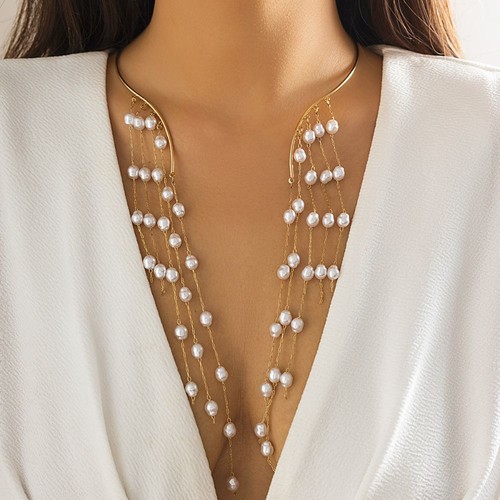 Long tassel pendant necklace - tassel,