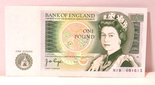 Crisp one pound note - one, £1