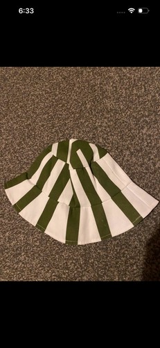 Green and white - hat,
