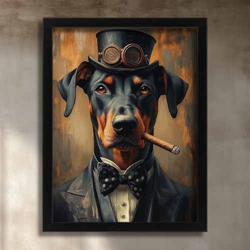 Doberman wall art - wall,