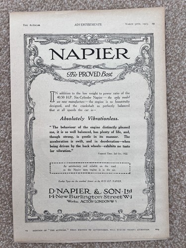 Rare 19th january 1923 napier - january,