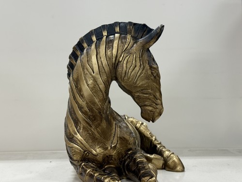 Golden zebra ornament - ornament,