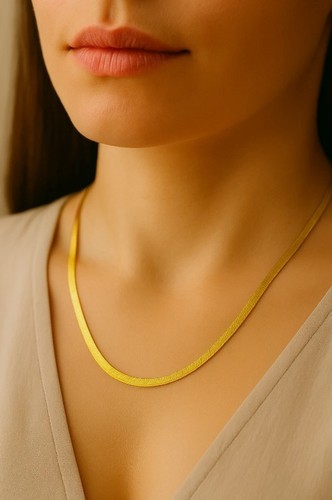 9ct gold herringbone - 9ct, chains