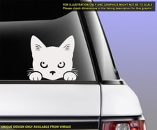 Cat Kitten Funny Peeping Peeking Car Van Window Boot Bumper Vinyl Decals Sticker