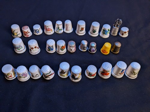 Lot vintage thimbles - vintage,