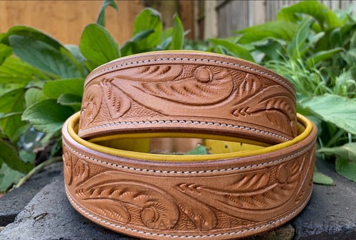 Luxury leather dog collar - leather,
