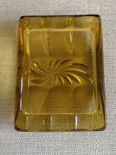 Vintage Amber Glass Ashtray