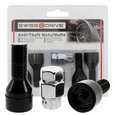 Black 12 x 1.50mm Anti Theft