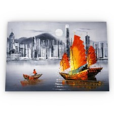 Junk Boat in Victoria Harbour