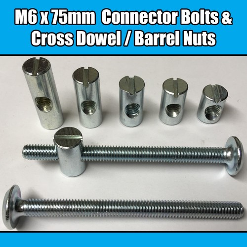 75mm furniture connector - m6,