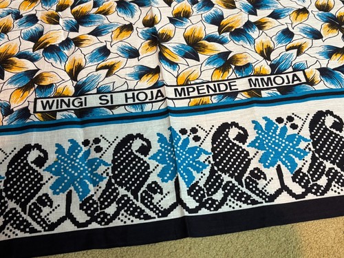 African kanga khanga blue - kanga,