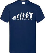 EVOLUTION T-SHIRT BODY BUILDER FITNESS TRAINING GYM APPAREL FUNNY UNISEX SHIRT