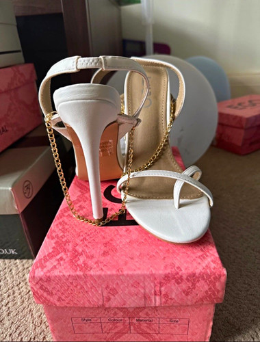 Ego white strappy high - white,