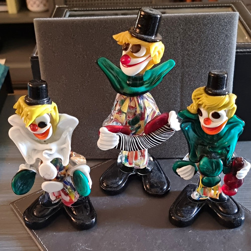 Murano style glass clown - murano,