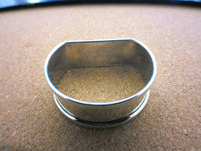 Antique Solid Silver 'D' Shape Napkin Ring; B'ham 1935, 11gm, with Jubilee Mark.
