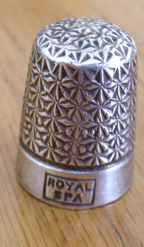 Solid silver thimble royal - silver,