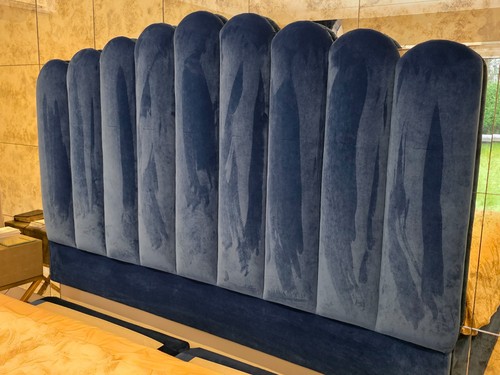 Superking handmade blue velvet - handmade,