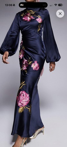 Embroidered maxi dress - embroidered,