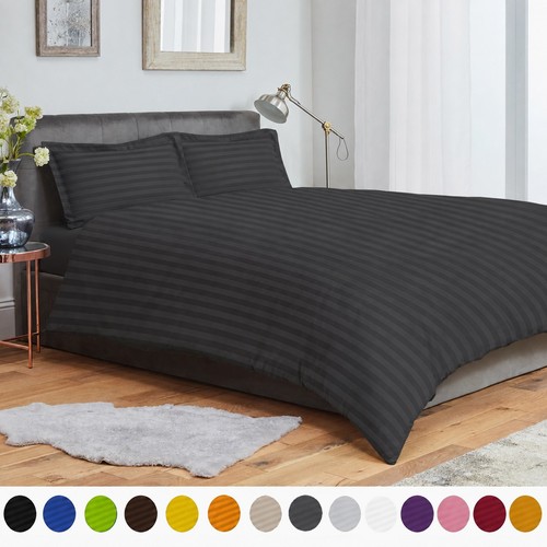 Luxury satin stripe duvet - stripe,