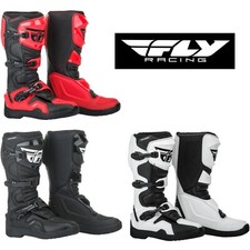 FLY RACING MAVERIK MOTOCROSS MX ENDURO BIKE BOOTS - BLACK WHITE RED