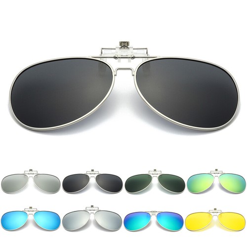 Polarised clip sunglasses - polarised, on