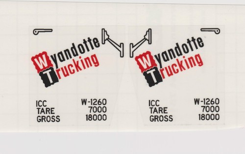 Wyandotte trucking decal - trucking, set
