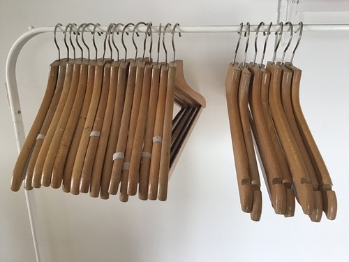 Vintage wooden coathangers - vintage,