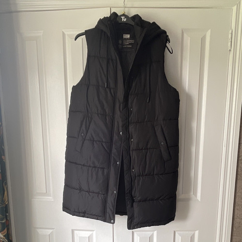 Women black hooded long - women's,