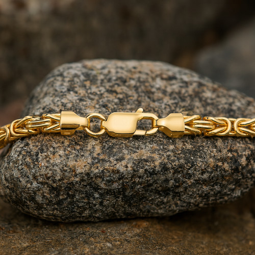 18ct gold byzantine - byzantine, chain