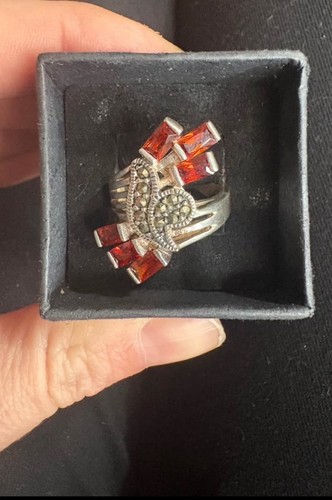 Sterling silver fire opal and - sterling,