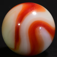 Akro Agate Marble Vintage American Machine Made Shooter UV Glow Corkscrew 3/4'