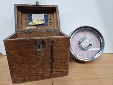 Vintage Boddy & Ridewood Pigeon Racing Timing Clock No.49340 with Oak Box