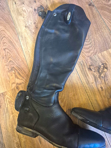 Brogini black leather long - black,