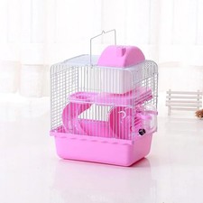 Hamster Cage Clear View 2 Layer Mouse Gerbil Castle Small Animal House