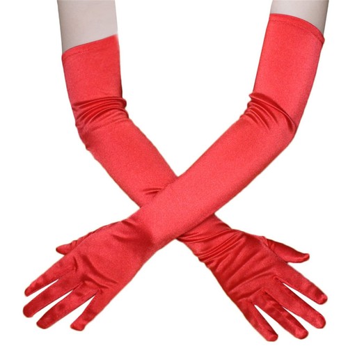 Satin opera gloves long - satin,