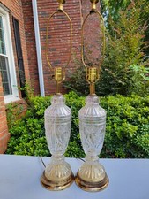 Pr Bleikristal 33" Hand Blown