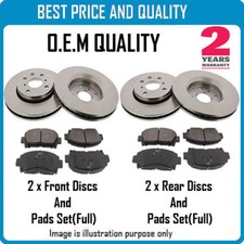 FRONT AND REAR BRKE DISCS AND PADS FOR VW OEM QUALITY 2207202828551900