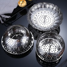 Tray Mesh Cook Stainless Steel Mesh Folding Steamer Steam Vegetable Basket