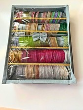 💥 Bangle Box 6 Roll Holder Storage Indian Grey/Silver UK✔✂