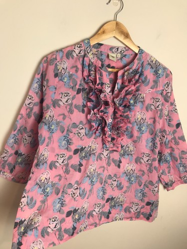 Pink cotton floral - pink, print
