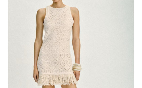 Zara short crochet dress - crochet, with