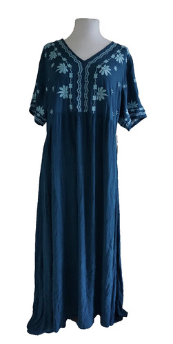 Long floaty teal maxi - floaty, dress