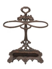 Victorian cast iron umbrella - victorian,