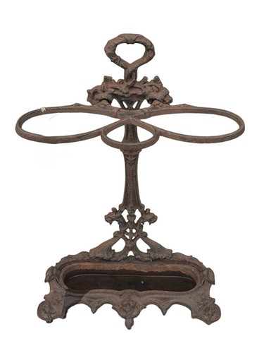 Victorian cast iron umbrella - victorian,