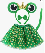 4 Pcs Girls Frog Costume Set