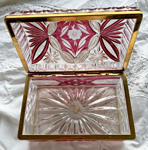 Italian cut crystal gilt - crystal,