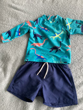 Baby boys M & S 6/9 months swim top and shorts set