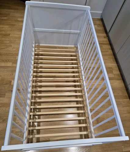 White cot bed with john - cot,