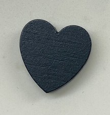 30 x Black Heart Wooden